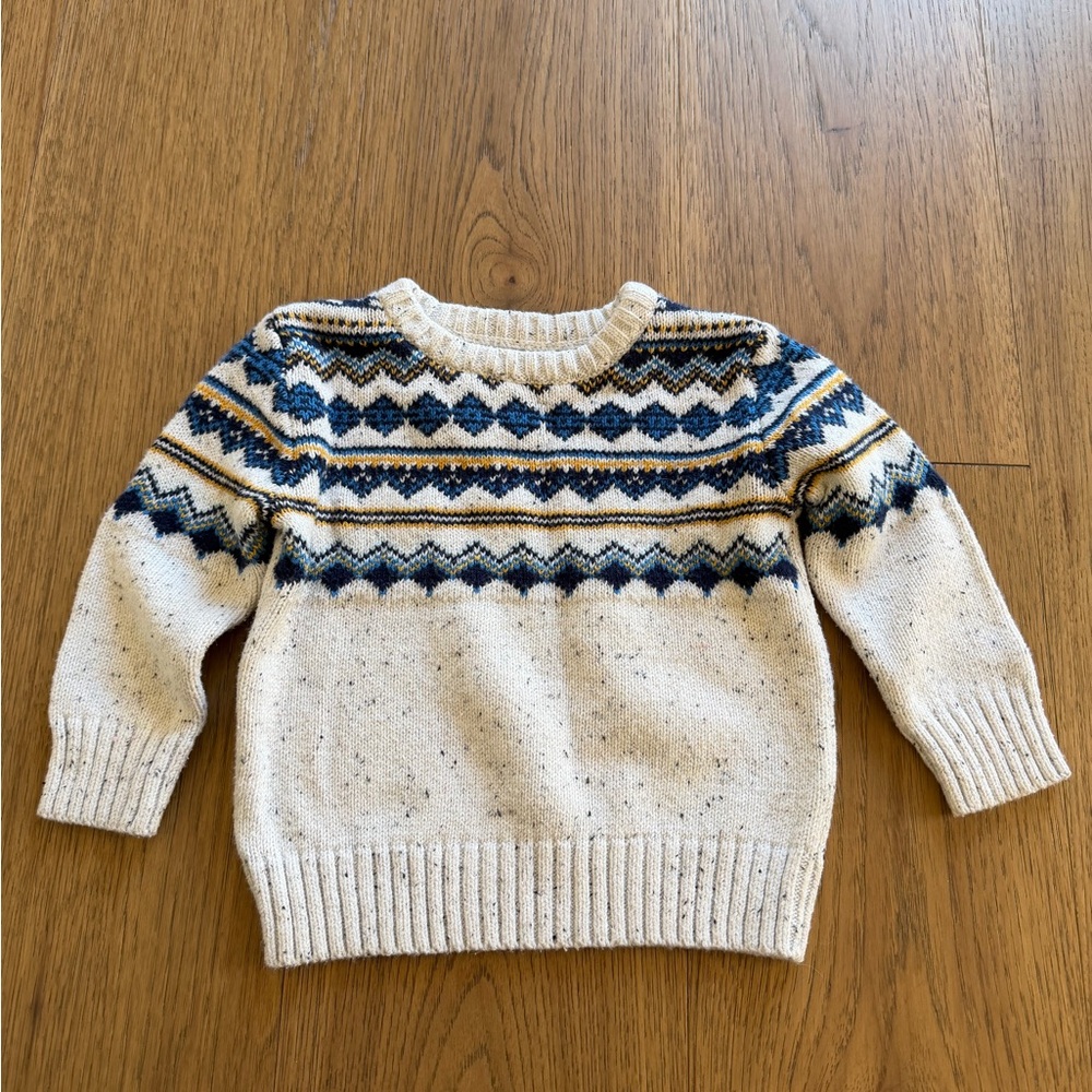 Cat & Jack 18m baby boy toddler kids Knit crew neck long sleeve cotton Sweater